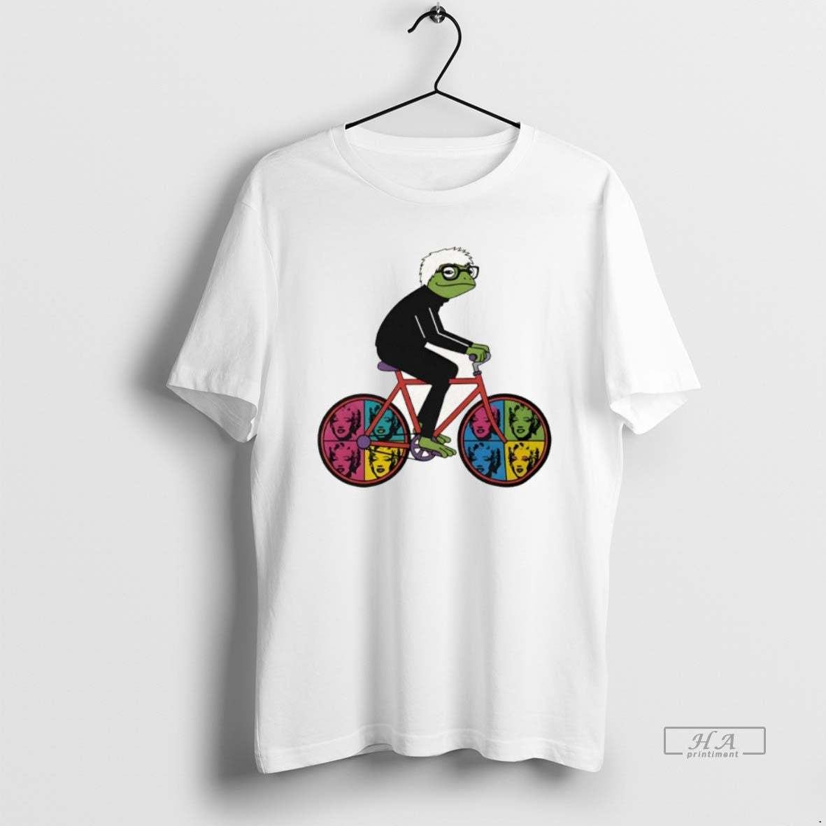 Official Andy Warhol Inspired Frog Cyclist Graphic T-Shirts, Hoodie, Sweatshirt | HypeDripTees.com