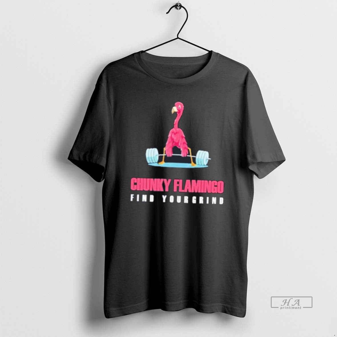 Official Bbqnt0kt Chunky Flamingo Find Your Grind Tee Hoodie, Sweatshirt | HypeDripTees.com