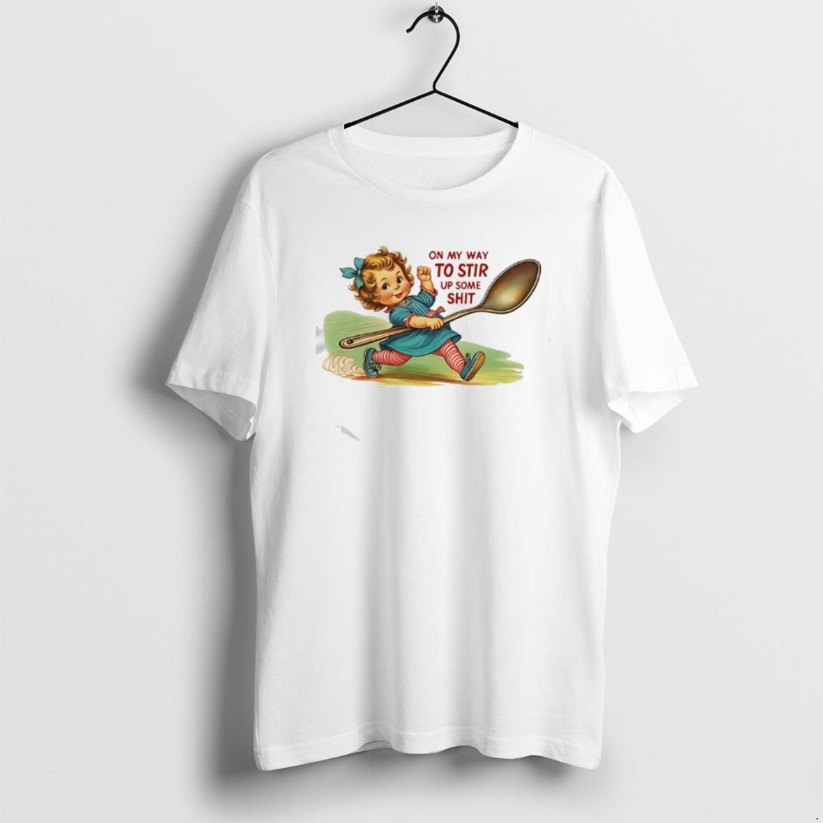 Official Baby Girl With Spoon On My Way To Stir Up Some Shit Graphic