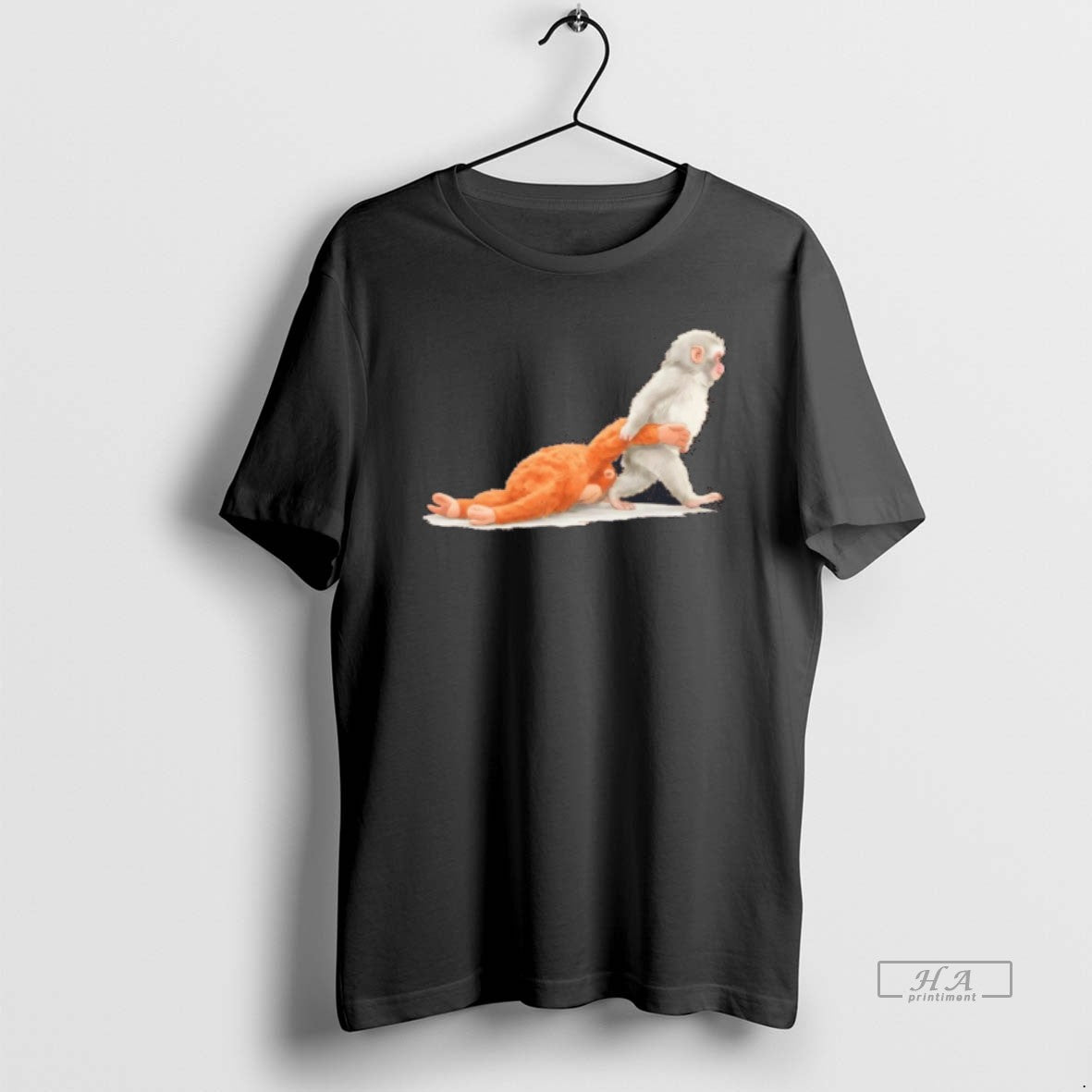 Official Baby Monkey Holding Plush Toy Animal Lover Tee Hoodie, Sweatshirt | HypeDripTees.com