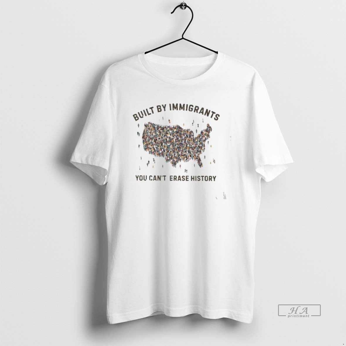 Official Built By Immigrants You Cant Erase History American Map T-Shirts, Hoodie, Sweatshirt | HypeDripTees.com