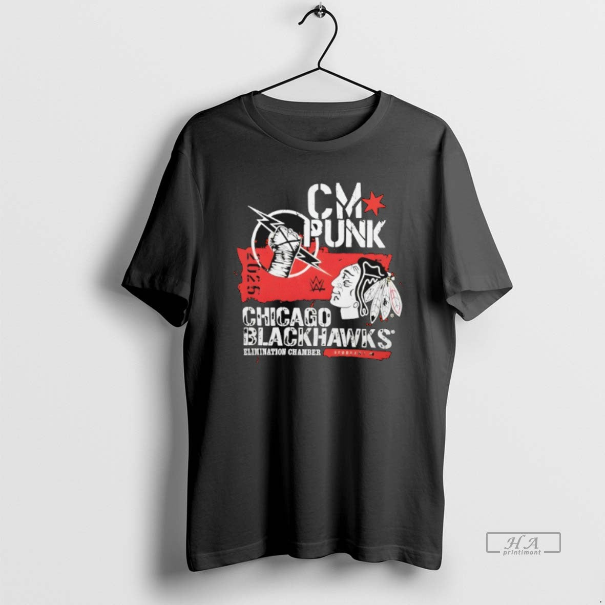 Official Cm Punk Chicago Blackhawks Elimination Chamber 2026 T-Shirts, Hoodie, Sweatshirt | HypeDripTees.com