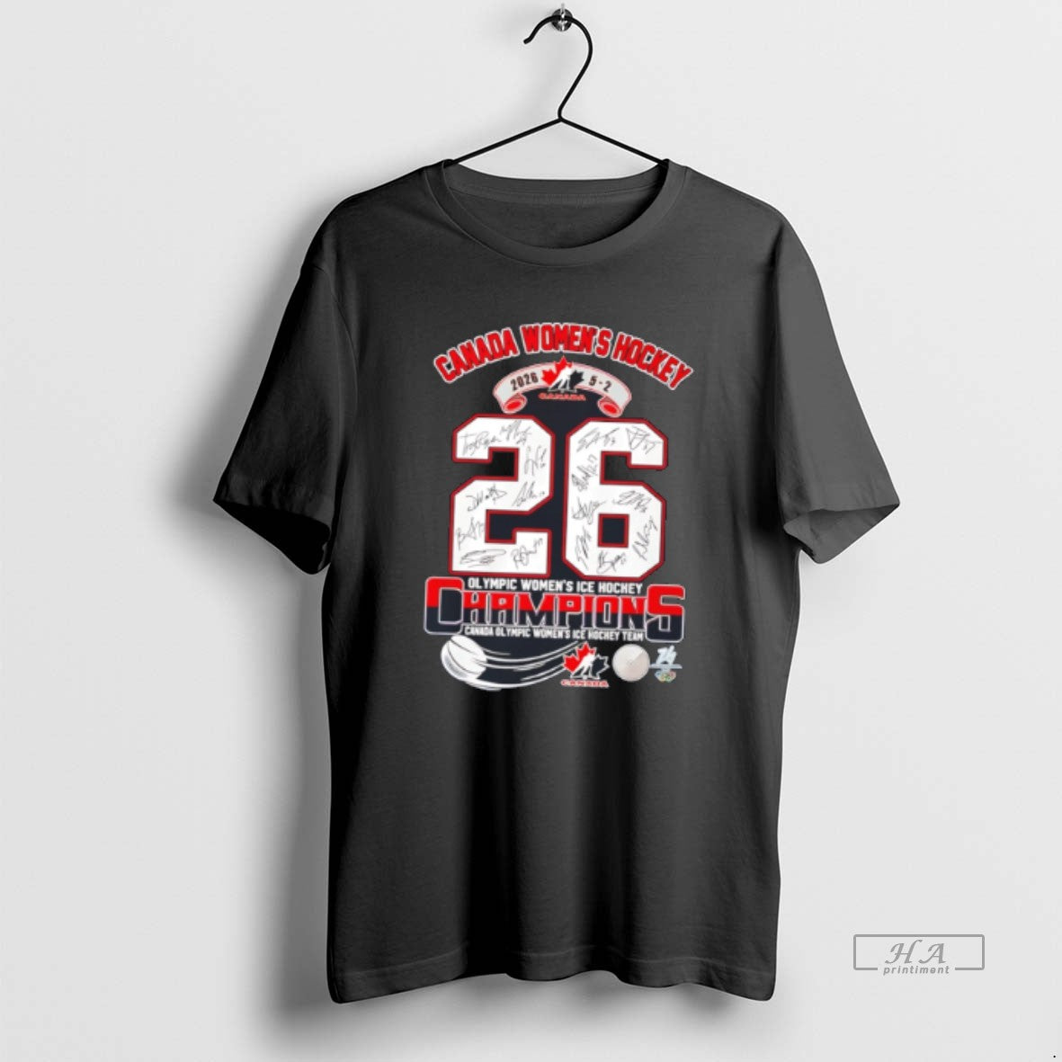 Official Canada Womens Hockey 2026 5 2 Olympic Ice Hockey Champions Tee Hoodie, Sweatshirt | HypeDripTees.com