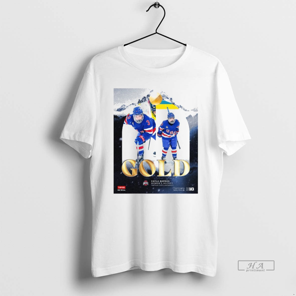 Official Cayla Barnes Womens Hockey The Ohio State University Gold Medalist T-Shirts, Hoodie, Sweatshirt | HypeDripTees.com
