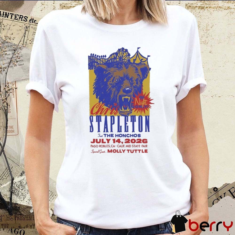 Chris Stapleton July 14 2026 In Paso Robles CA Calif Mid State Fair t-shirt