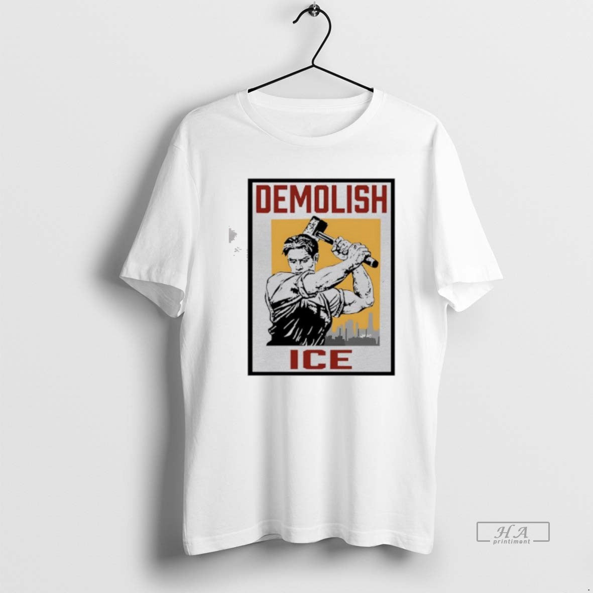 Official Demolish Ice Worker With Sledgehammer Political Protest Art T-Shirts, Hoodie, Sweatshirt | HypeDripTees.com