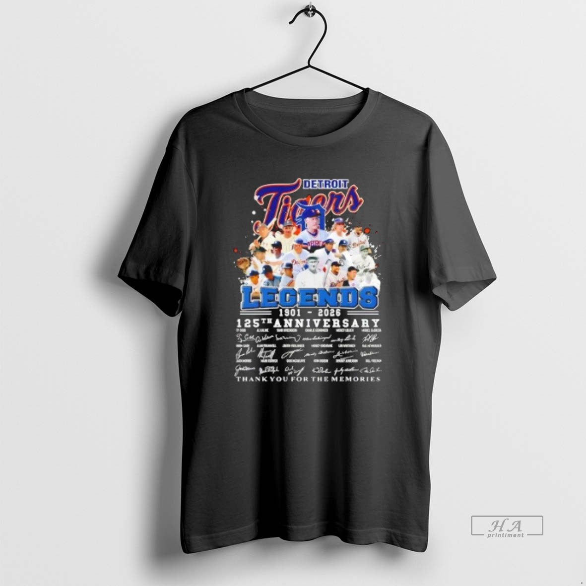 Official Detroit Tigers Legends 1901 2026 125th Anniversary Signature