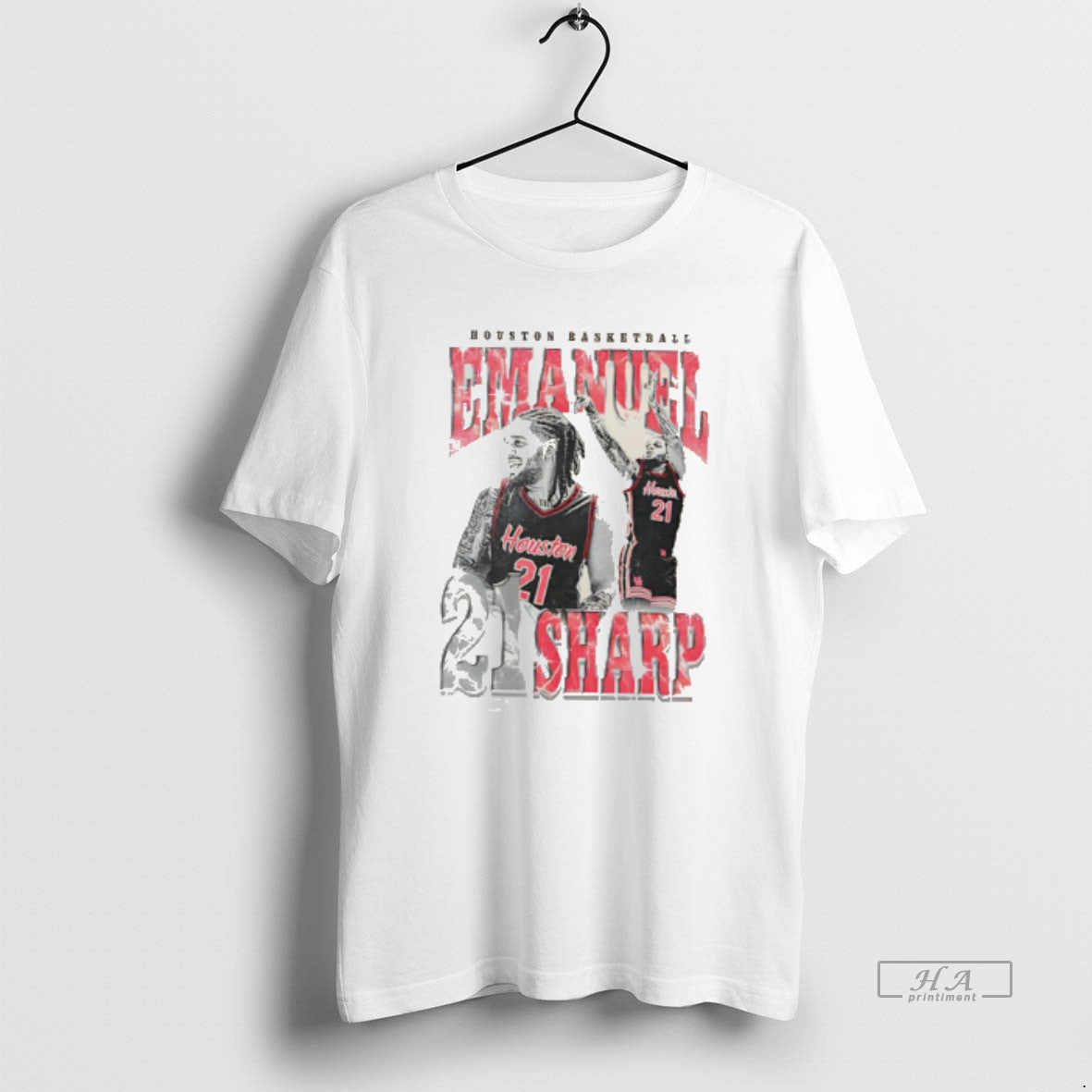 Official Emanuel Sharp Houston Cougars Illustrated Graphic Tee Hoodie, Sweatshirt | HypeDripTees.com