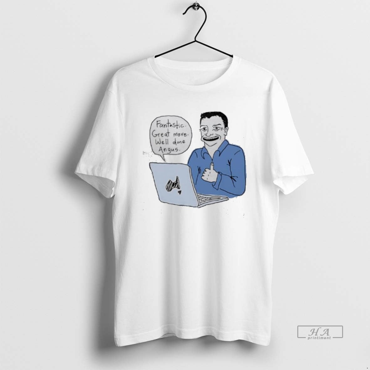 Official Fantastic Great Move Well Done Angus Cartoon Man T-Shirts, Hoodie, Sweatshirt | HypeDripTees.com
