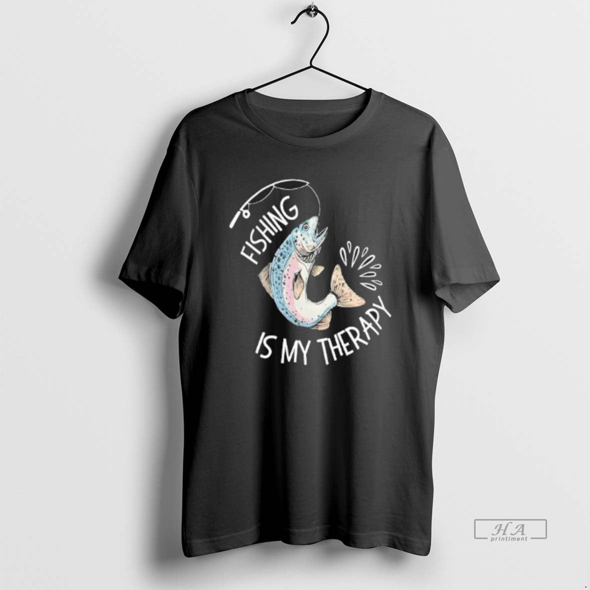 Official Fishing Is My Therapy Vintage T-Shirts, Hoodie, Sweatshirt | HypeDripTees.com