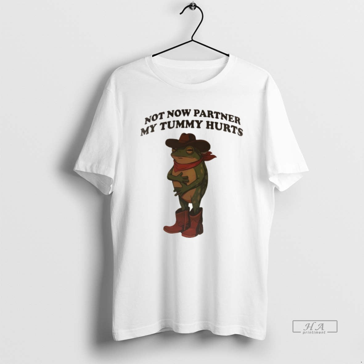 Official Frog Cowboy Not Now Partner My Tummy Hurts Vintage Funny T-Shirts, Hoodie, Sweatshirt | HypeDripTees.com