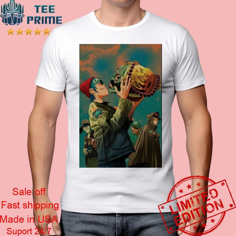 GORILLAZ Mountain Head Poster Shirt