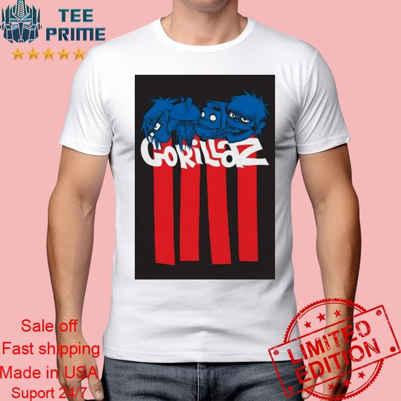 GORILLAZ Pez Heads Poster Shirt