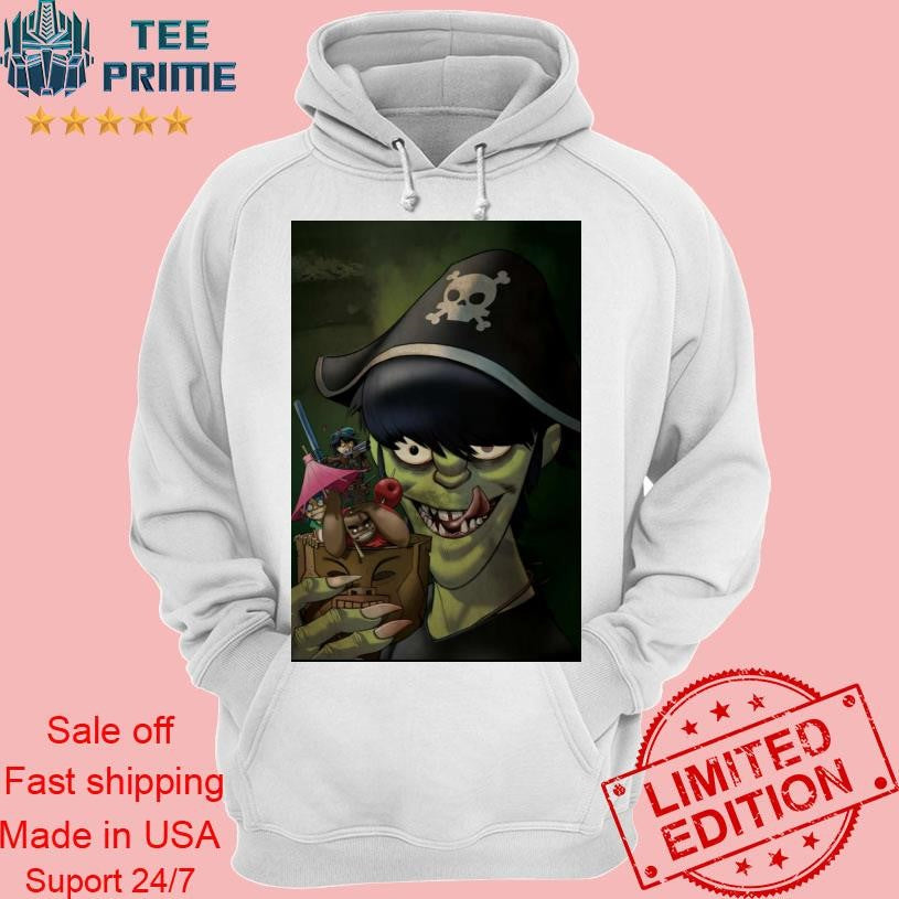 GORILLAZ Pirate Cocktail Poster Shirt