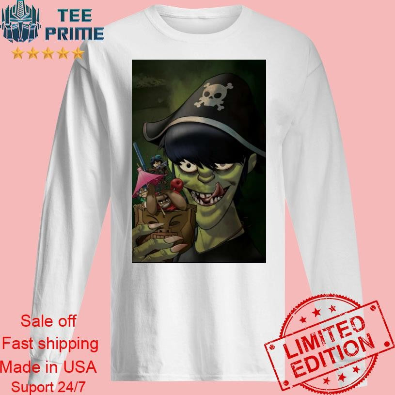 GORILLAZ Pirate Cocktail Poster Shirt