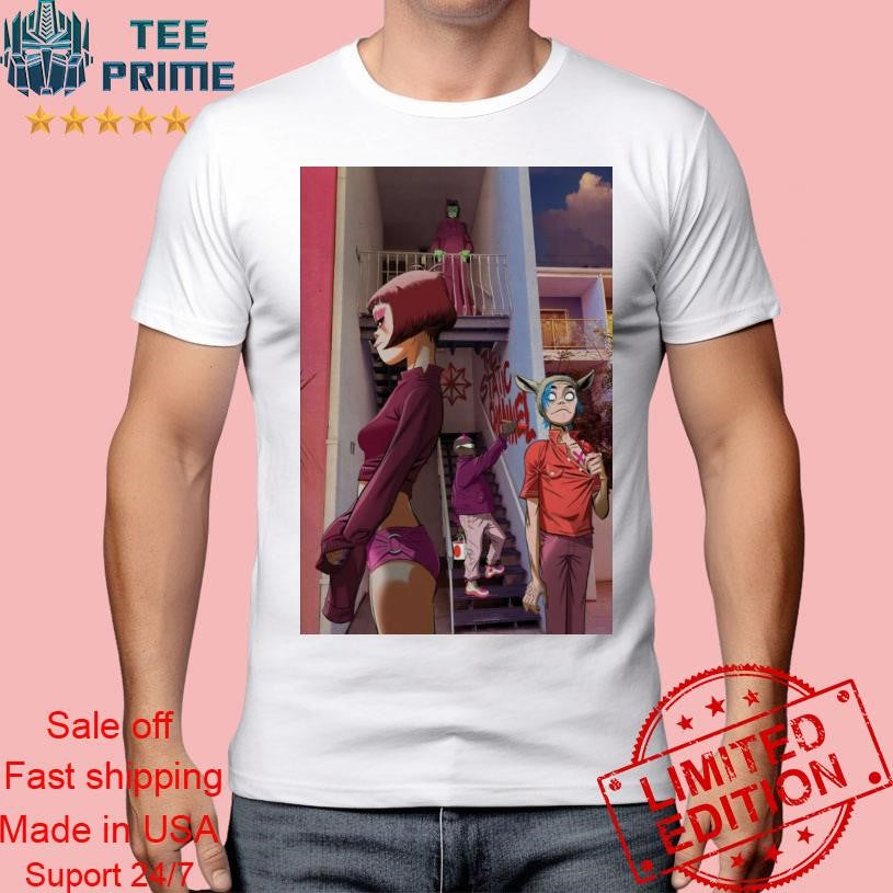 GORILLAZ Staircase Poster Shirt