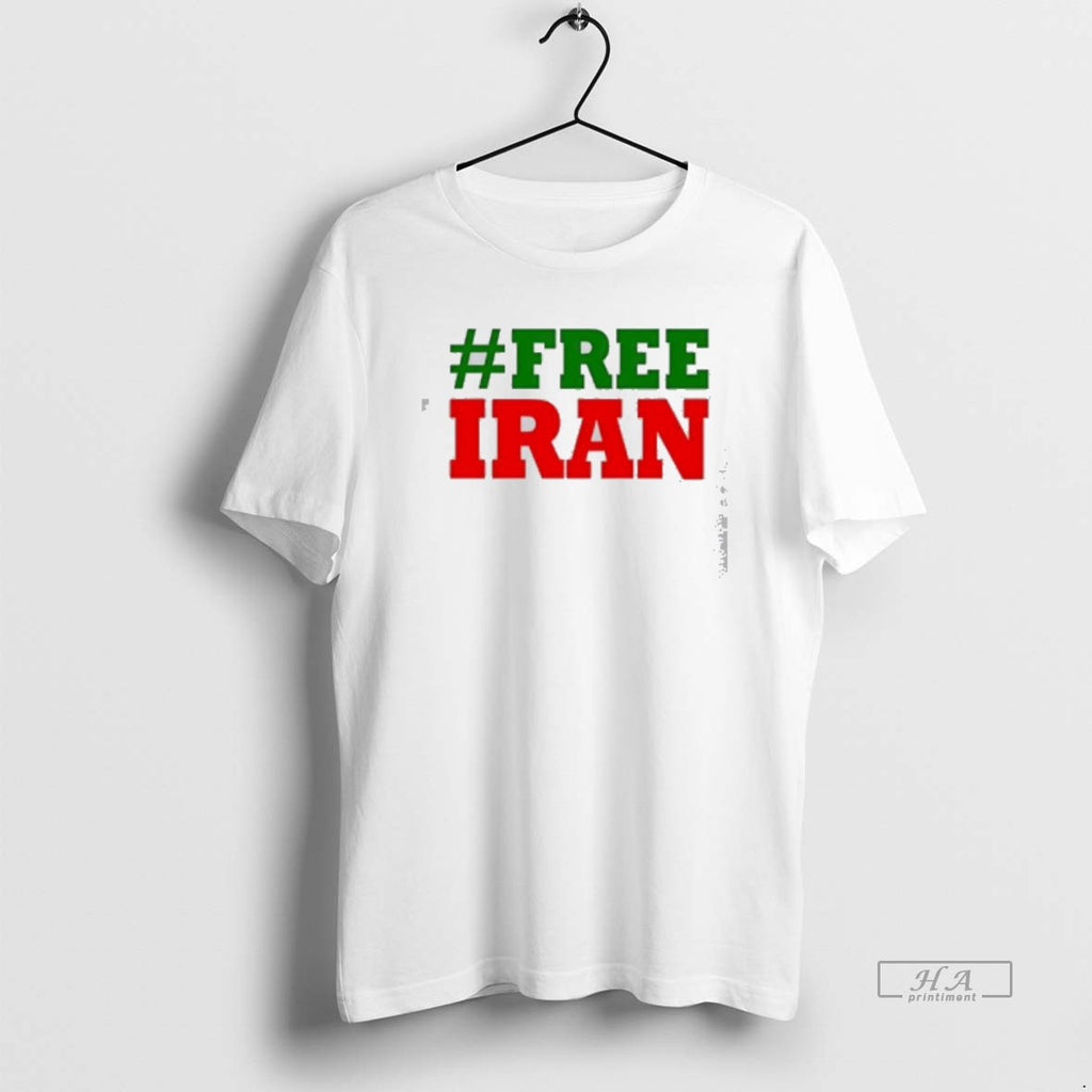 Official Hash Free Iran Green And Red Text Graphic
