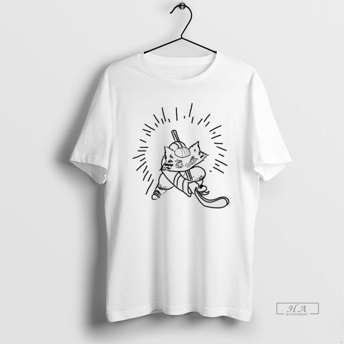 Official Hockey Cat Lets Play T-Shirts, Hoodie, Sweatshirt | HypeDripTees.com