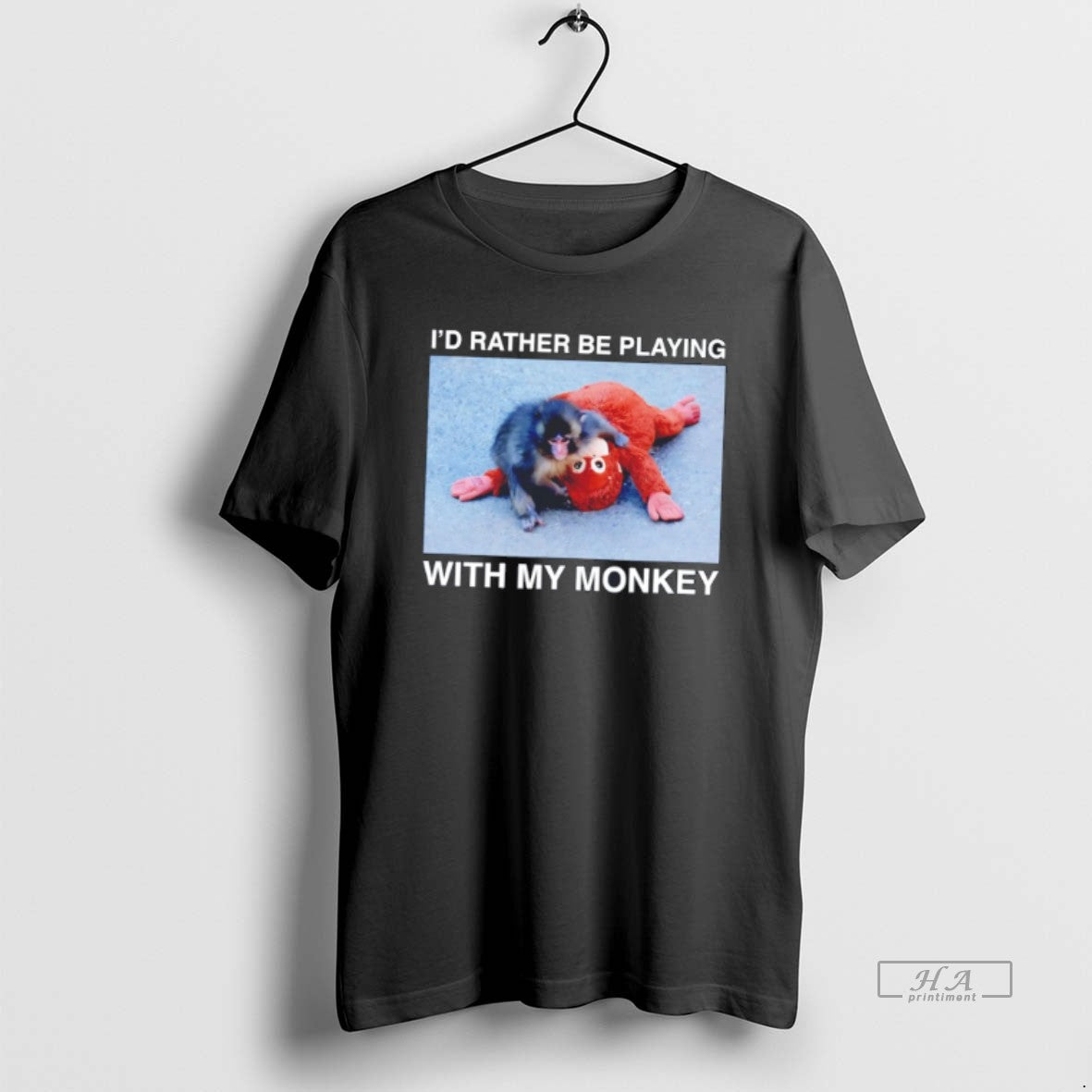Official Id Rather Be Playing With My Monkey Punch Tee Hoodie, Sweatshirt | HypeDripTees.com