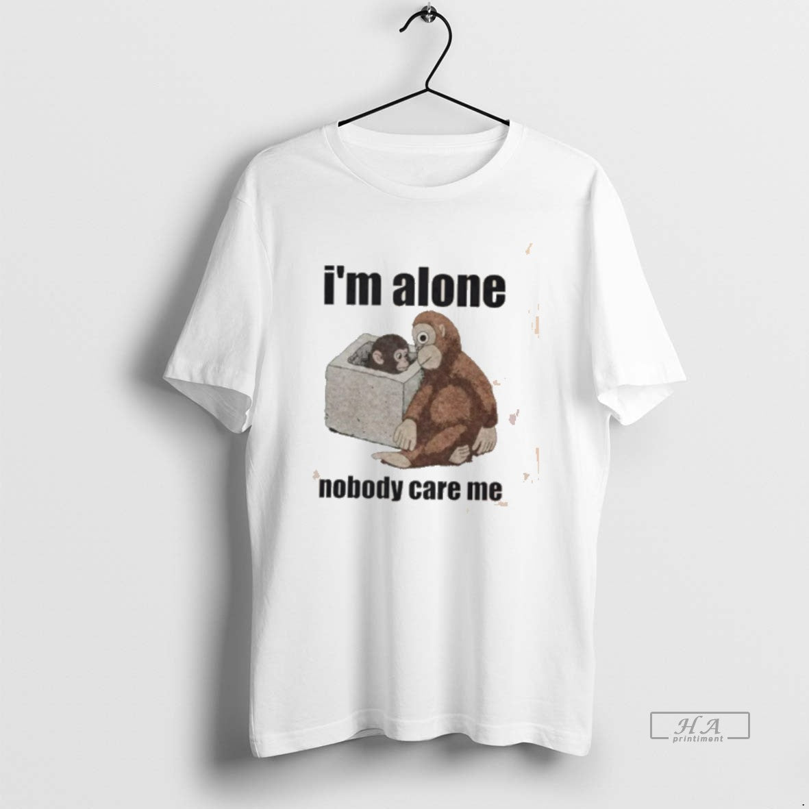 Official Im Alone Nobody Care Me Punch The Monkey Tee Hoodie, Sweatshirt | HypeDripTees.com