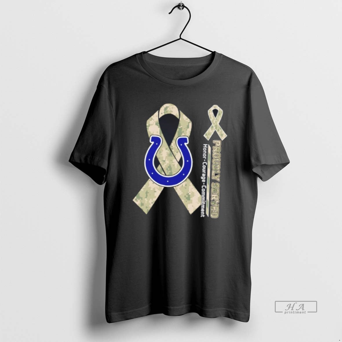 Official Indianapolis Colts Proudly Served Honor Courage Commitment Tee Hoodie, Sweatshirt | HypeDripTees.com