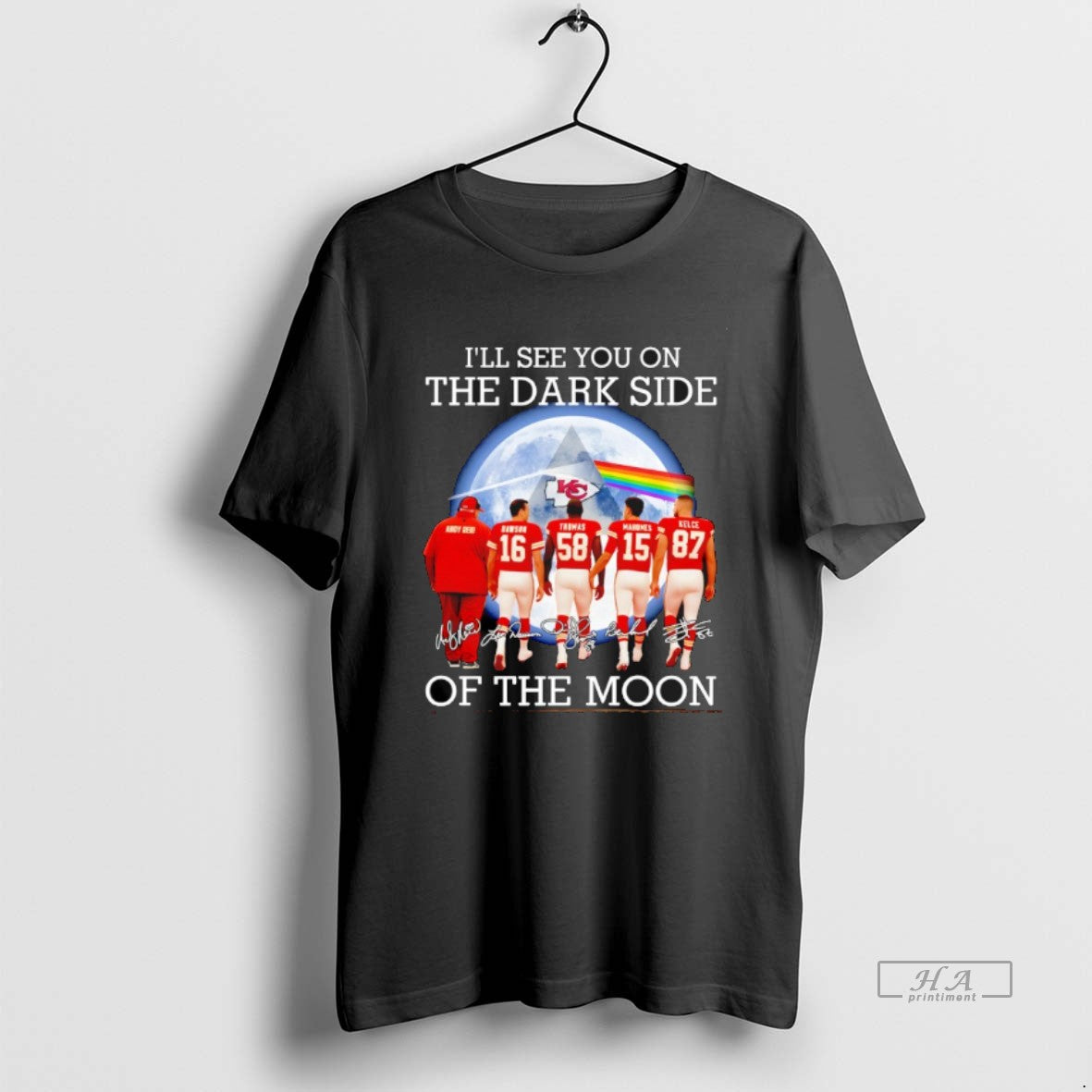 Official Kansas City Chiefs Players Ill See You On The Dark Side Of The Moon T-Shirts, Hoodie, Sweatshirt | HypeDripTees.com