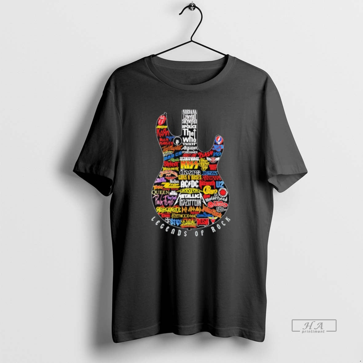 Official Legends Of Rock Collections Etc Colorful Guitar T-Shirts, Hoodie, Sweatshirt | HypeDripTees.com