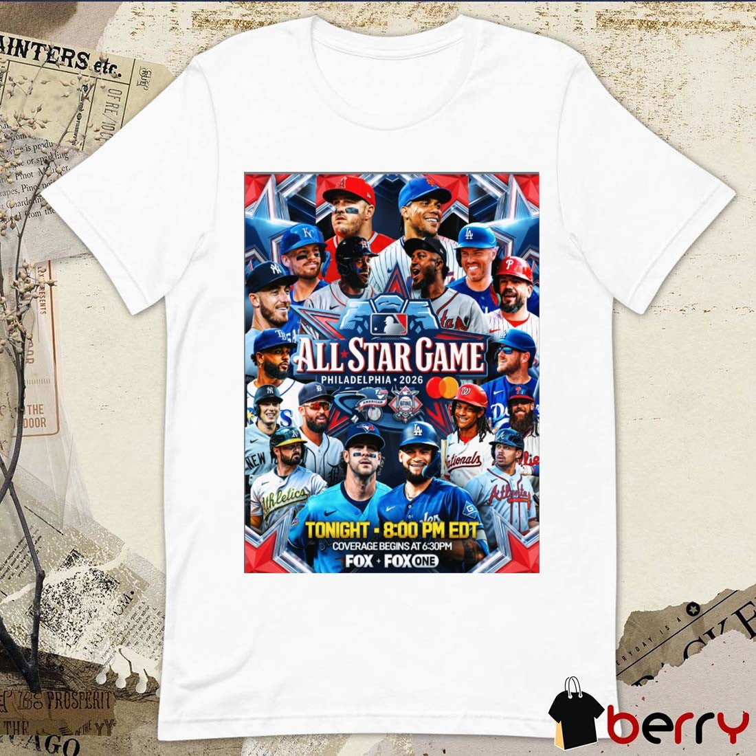 MLB All-Star Game Philadelphia 2026 t-shirt Coverage Beginning At Citizens Bank Park