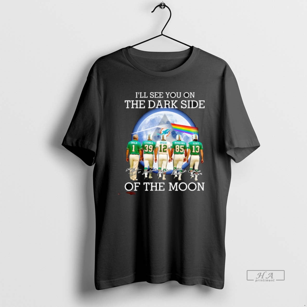 Official Miami Dolphins Players Ill See You On The Dark Side Of The Moon Signature T-Shirts, Hoodie, Sweatshirt