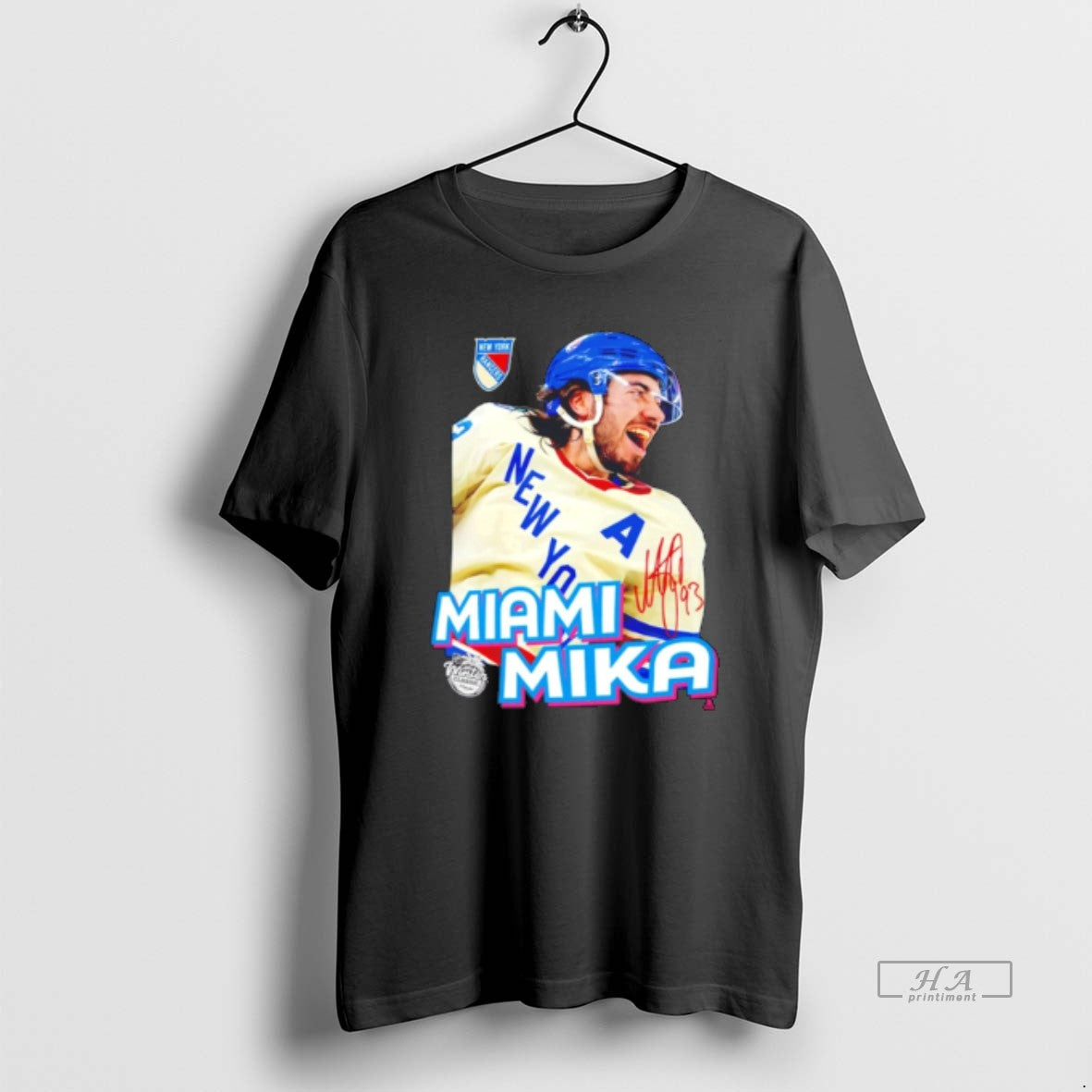 Official Mika Zibanejad New York Rangers Miami Mika Graphic Tee Hoodie, Sweatshirt | HypeDripTees.com