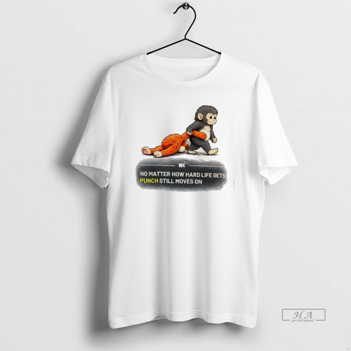 Official No Matter How Hard Life Gets Punched Still Moves On Monkey Tee Hoodie, Sweatshirt | HypeDripTees.com