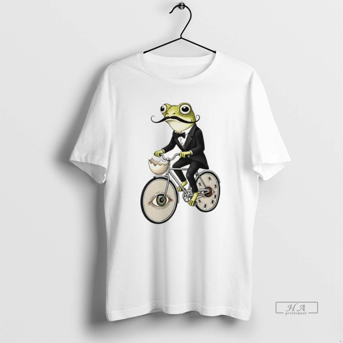 Official Salvador Dali Inspired Frog On Bicycle T-Shirts, Hoodie, Sweatshirt | HypeDripTees.com