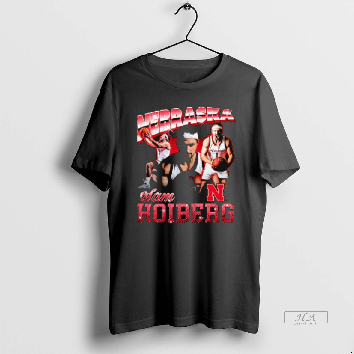 Official Sam Hoiberg Scream Nebraska Cornhuskers Basketball Logo Graphic T-Shirts, Hoodie, Sweatshirt | HypeDripTees.com