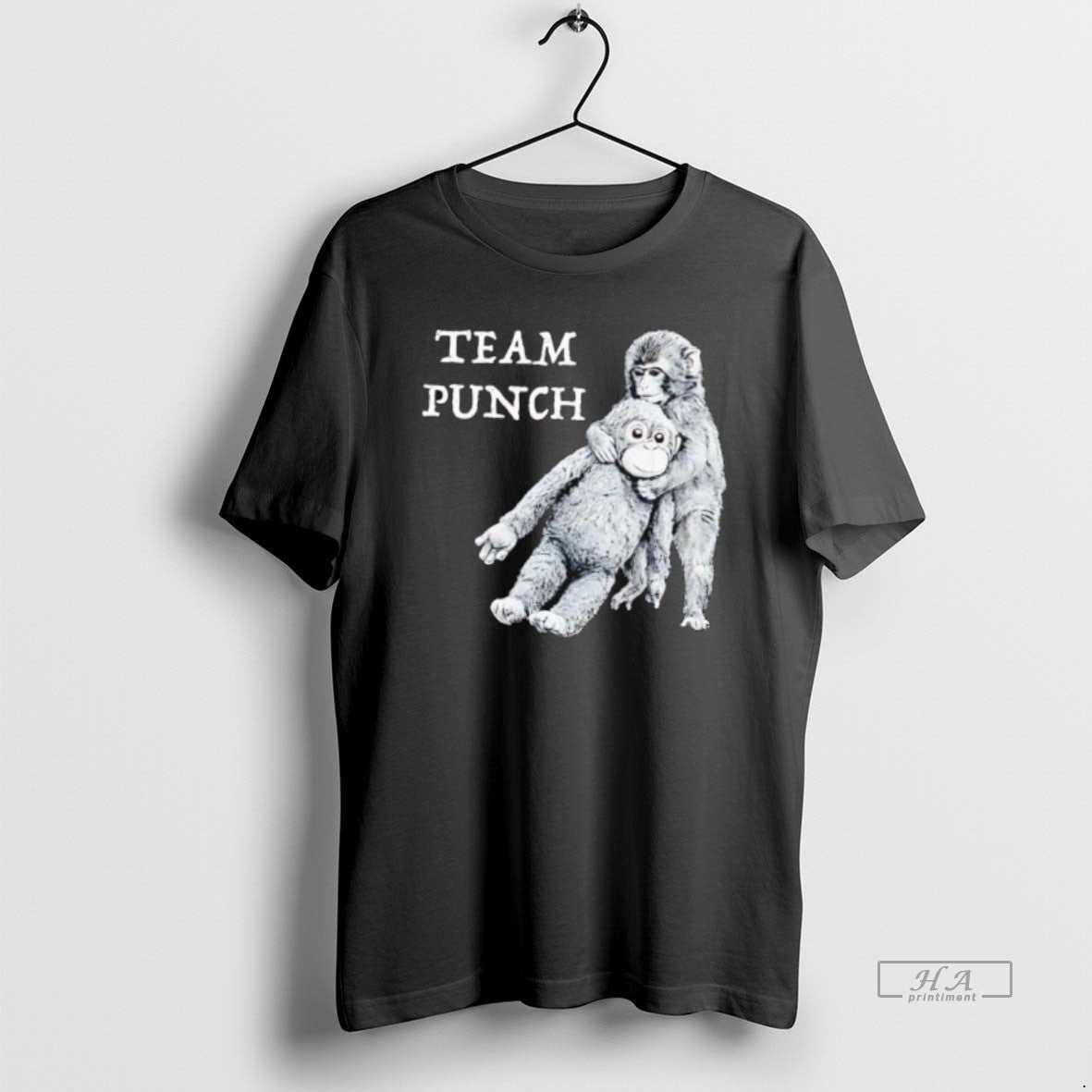 Official Team Punch Monkey Holding Orange Stuffed Animal Friend T-Shirts, Hoodie, Sweatshirt | HypeDripTees.com