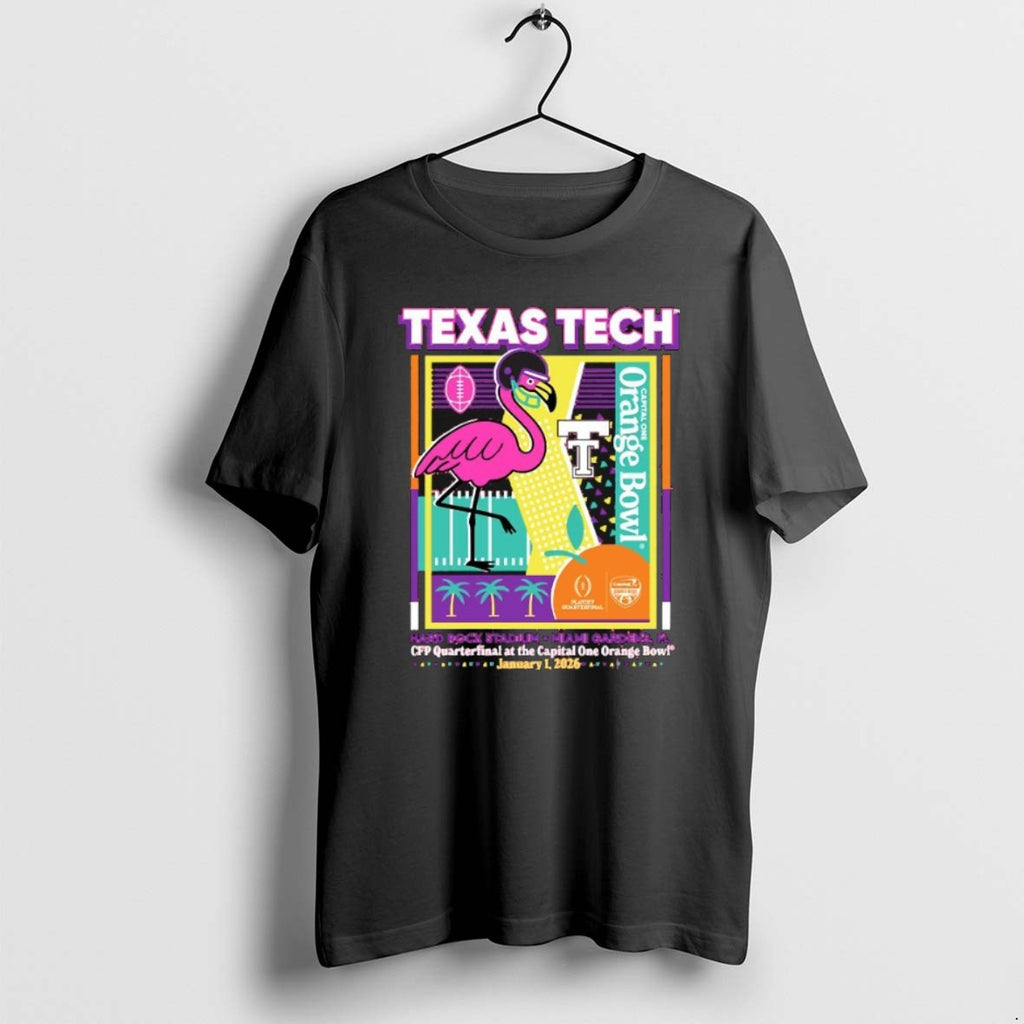 Official Texas Tech Red Raiders 2025 2026 College Football Playoff Orange Bowl Mingo Party Flamingo