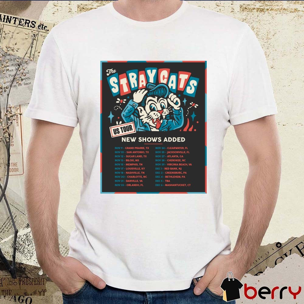The Stray Cats Poster New Fall 2026 US tour dates New Shows Added t-shirt