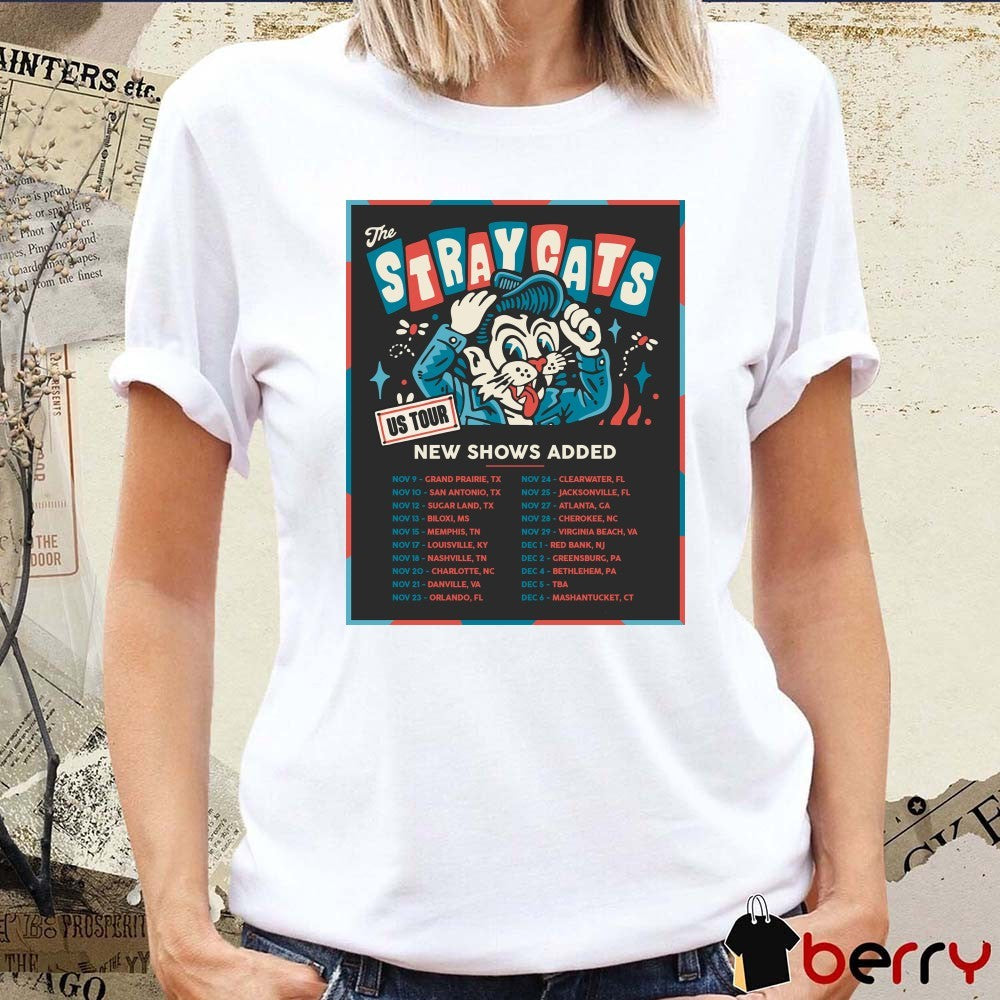 The Stray Cats Poster New Fall 2026 US tour dates New Shows Added t-shirt