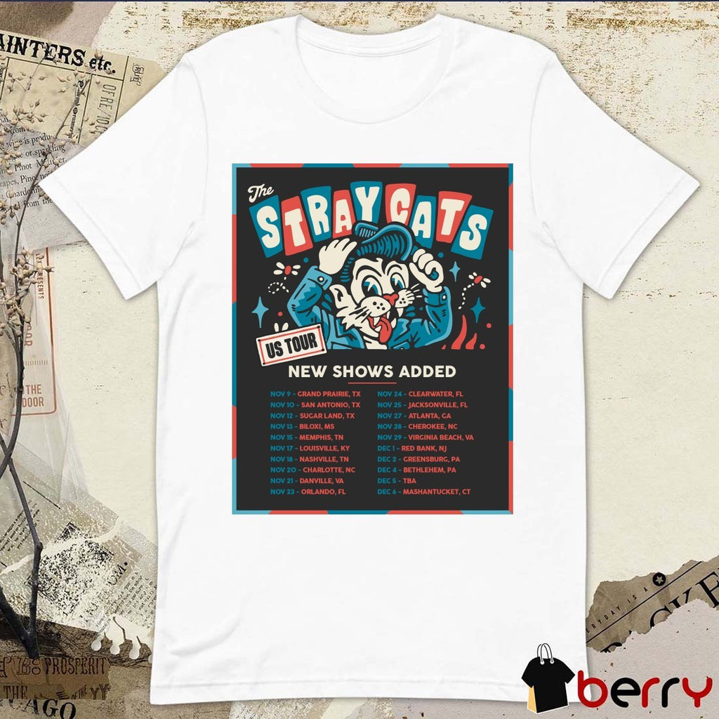 The Stray Cats Poster New Fall 2026 US tour dates New Shows Added t-shirt