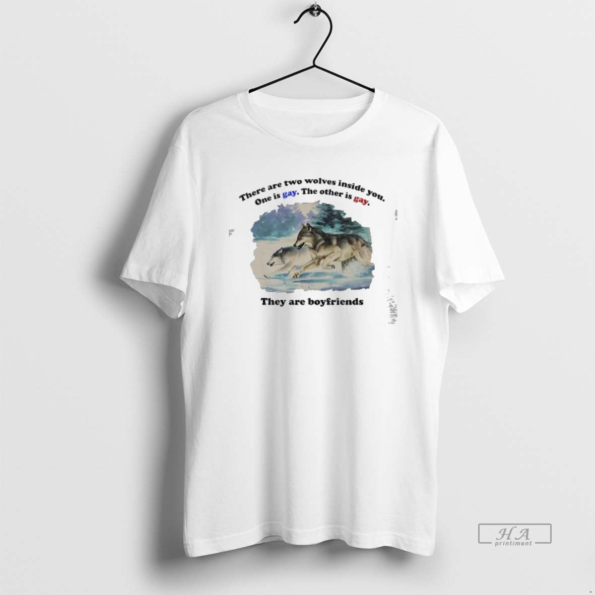 Official There Are Two Wolves Inside You They Are Boyfriends T-Shirts, Hoodie, Sweatshirt | HypeDripTees.com