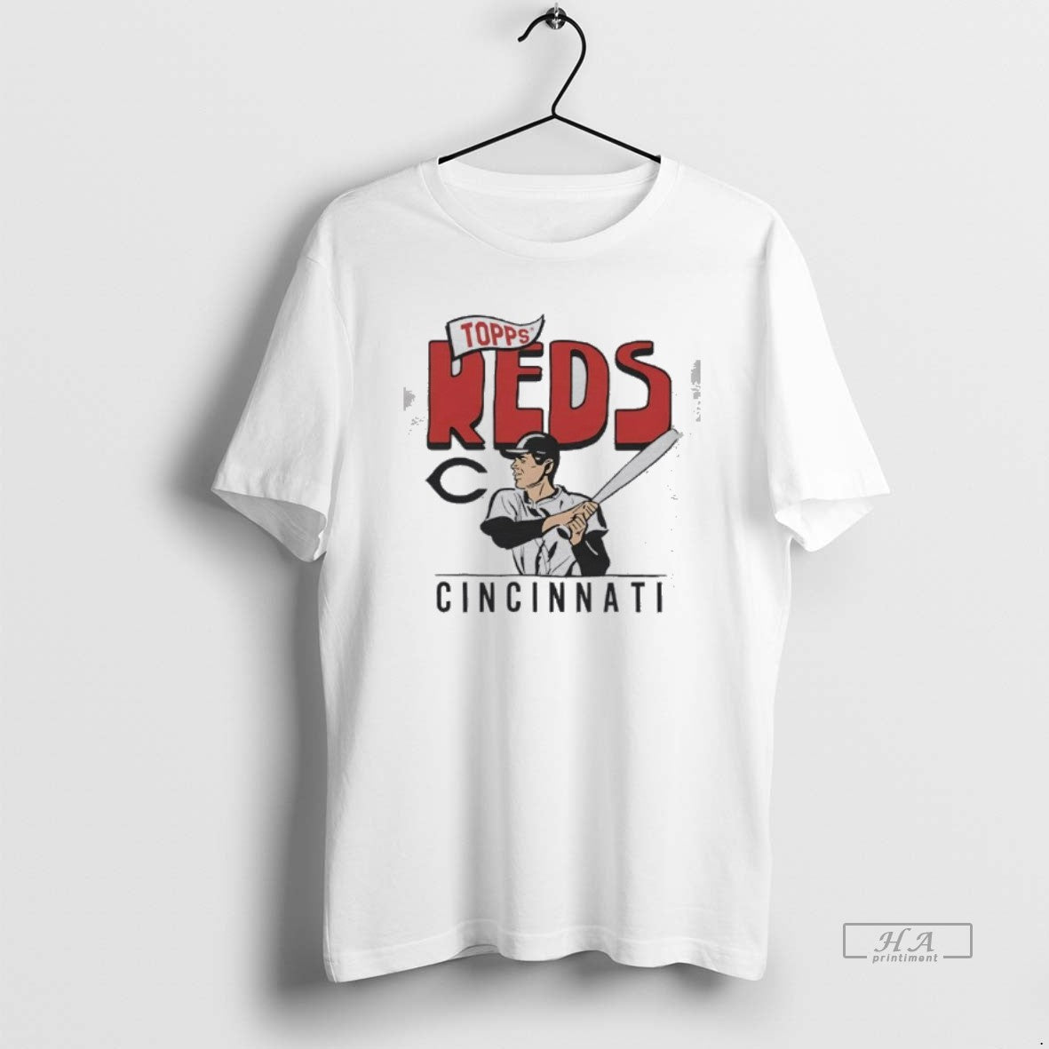 Official Topps Reds Cincinnati Batter Wishbone C Logo Graphic T-Shirts, Hoodie, Sweatshirt | HypeDripTees.com