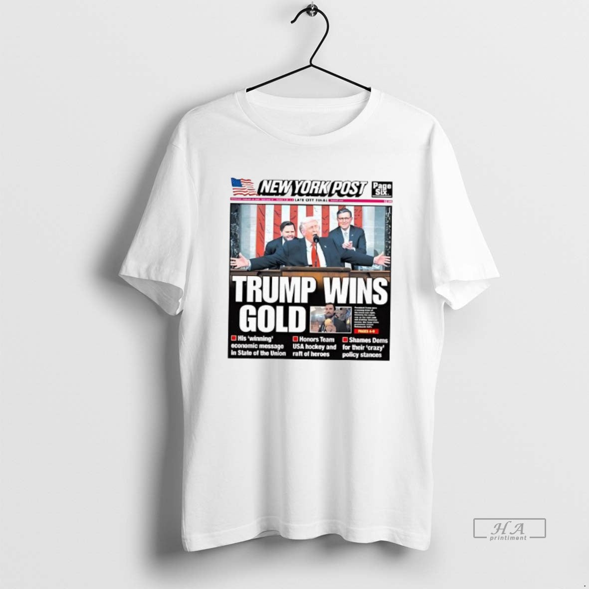 Official Trump Wins Gold New York Post Cover T-Shirts, Hoodie, Sweatshirt | HypeDripTees.com