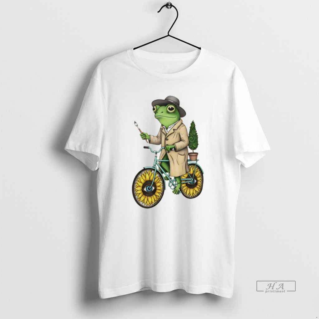 Official Van Gogh Frog Cyclist Cartoon