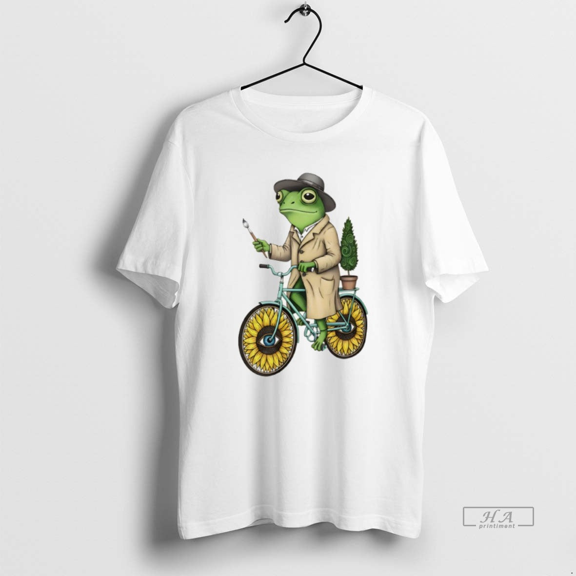 Official Van Gogh Frog Cyclist Cartoon T-Shirts, Hoodie, Sweatshirt | HypeDripTees.com