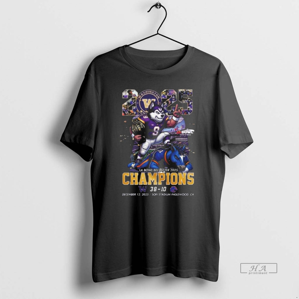 Official Washington Huskies Wins Boise State Broncos At La Bowl Belt After 2025 Champions Mascot