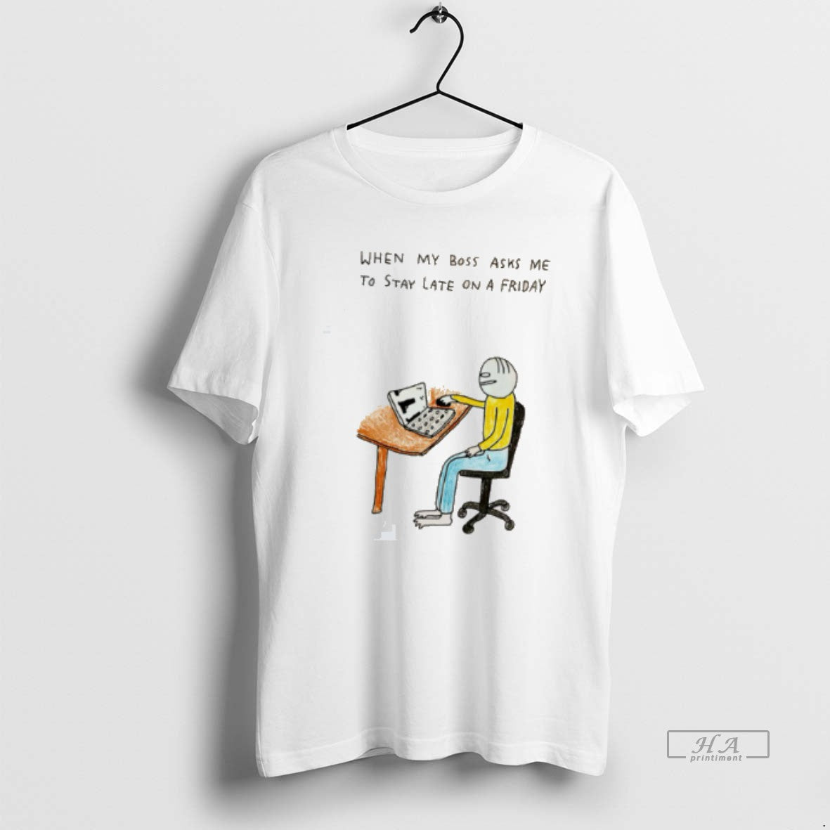 Official When My Boss Asks Me To Stay Late On A Friday Paint Tee Hoodie, Sweatshirt | HypeDripTees.com