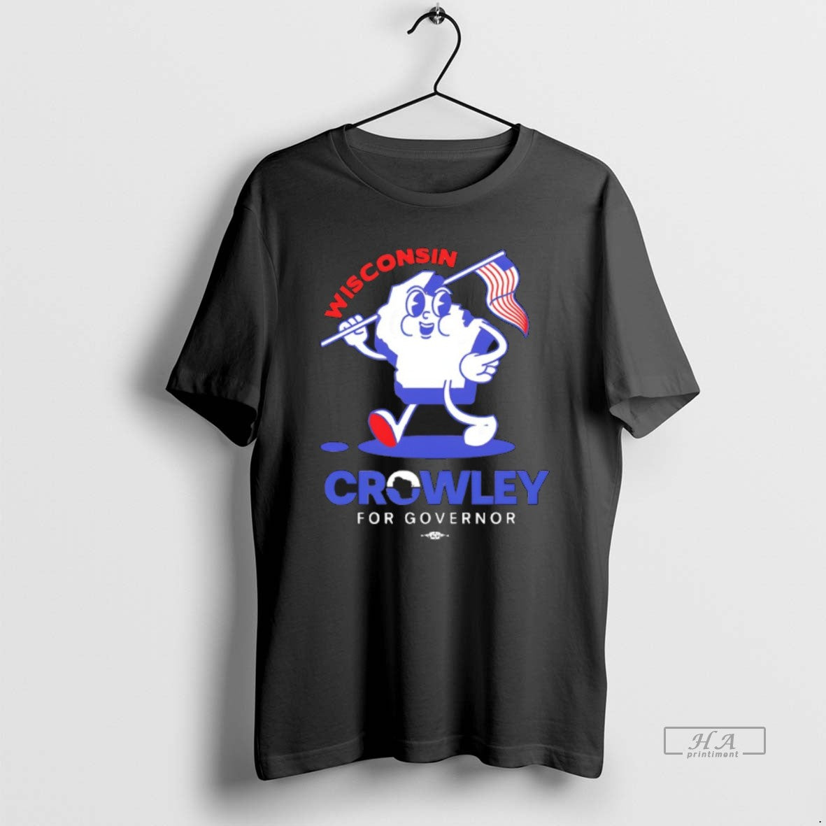 Official Wisconsin Character Hold American Flag T-Shirts, Hoodie, Sweatshirt | HypeDripTees.com