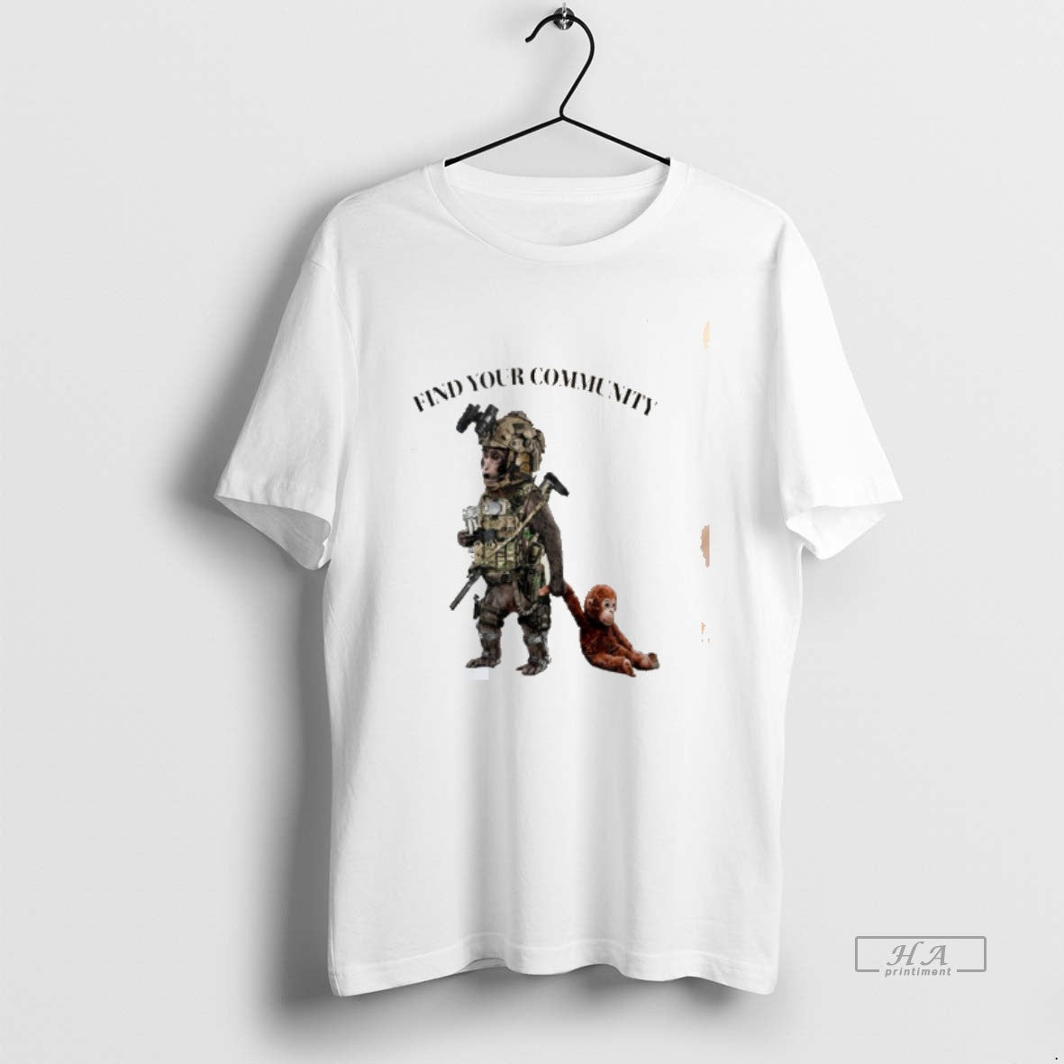 Official To7oyfyh Tactical Punch The Monkey Find Your Community Tee Hoodie, Sweatshirt | HypeDripTees.com