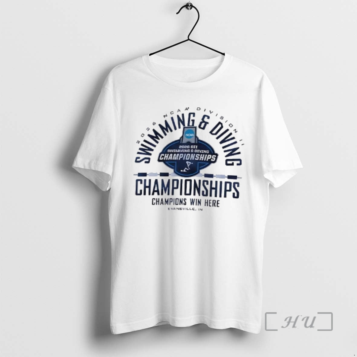 Officials 2026 Ncaa Division Ii Swimming And Diving Championships Evansville Logo Woman Premium T Shirts Hoodie, Sweatshirt