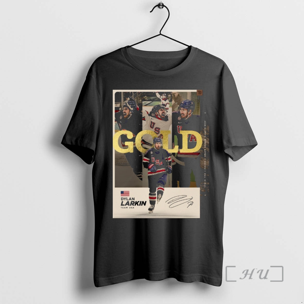 Officials 2026 Olympic Winter Games Detroit Red Wings Dylan Larkin Team Usa Gold Medal Signature T-Shirts, Hoodie, Sweatshirt