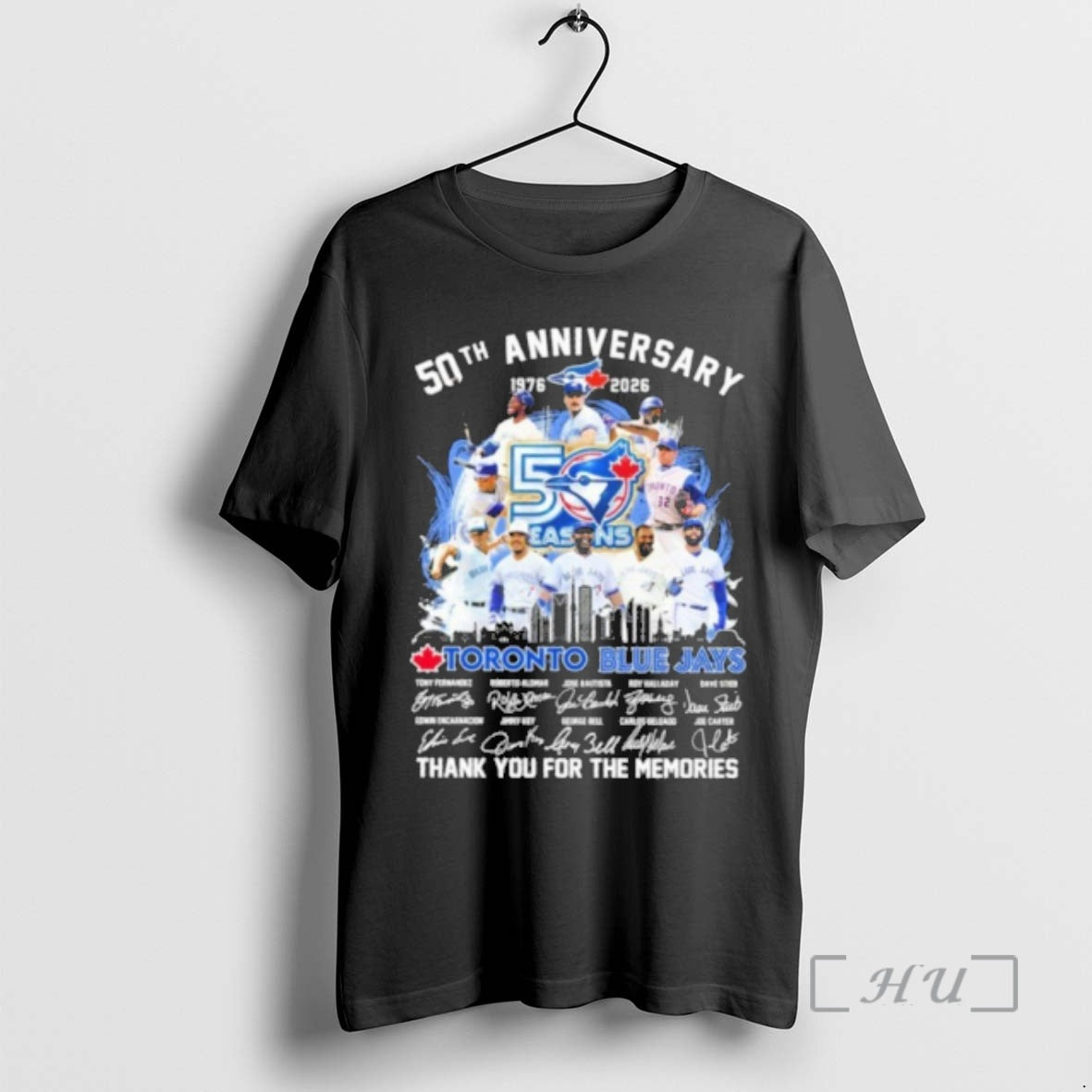 Officials 50th Anniversary Team Player Toronto Blue Jays Signature Thank You For The Memories Premium T-Shirts, Hoodie,...